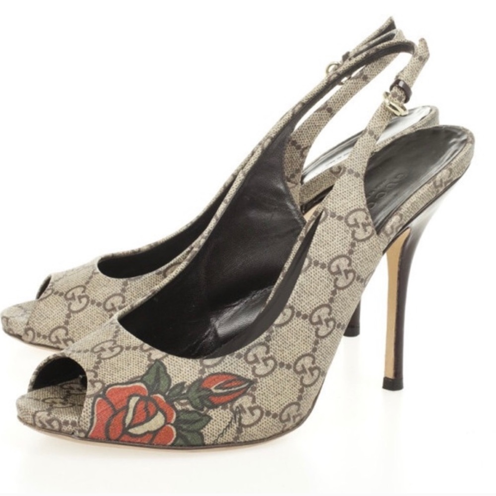 Gucci Supreme Tattoo Heels